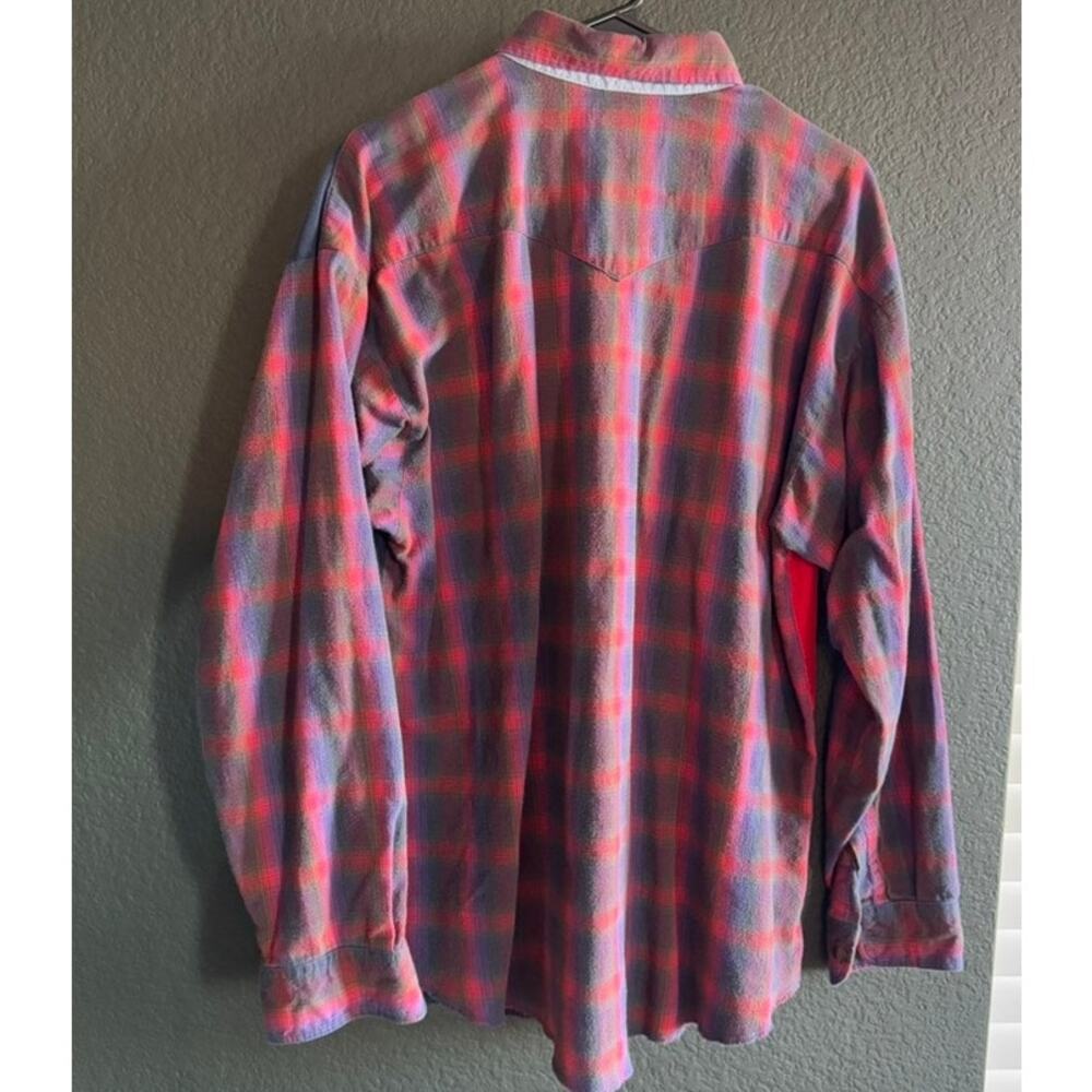 Panhandle Slim Cowboy Cord&Flannel Long Sleeve Button Up Red & Blue sz L - Picture 2 of 5